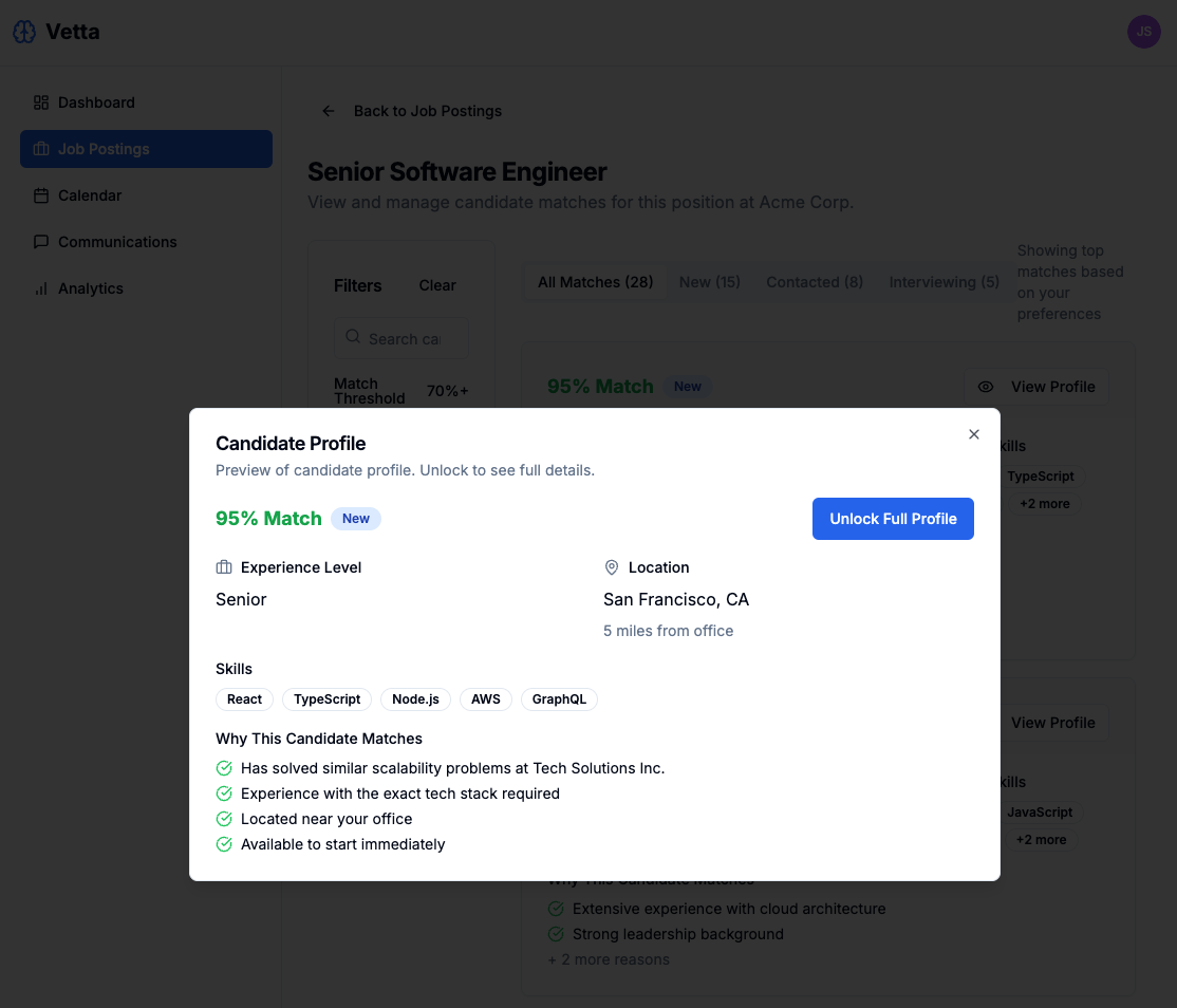 Candidate Profile Preview